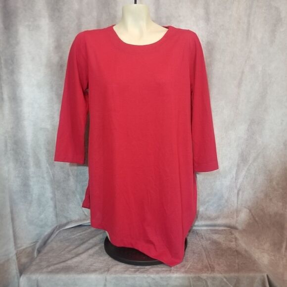Wear Abouts Red Asymmetrical Tunic Size M - Picture 2 of 4